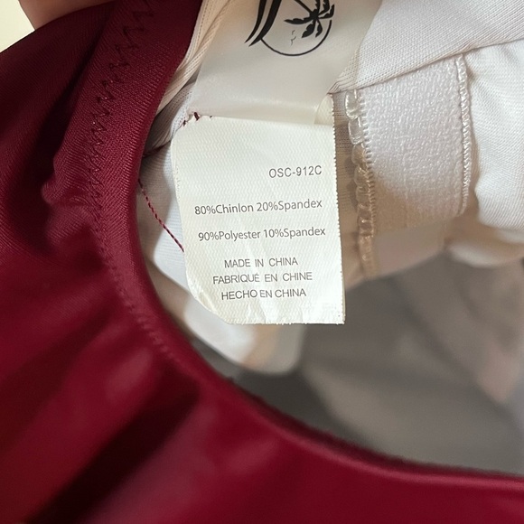 Maroon Cupshe Solid One-Piece Swimsuit Medium - Picture 4 of 7